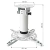 Staffa universale a soffitto per proiettore Techly bianco ICA-PM 200WH