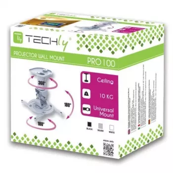 Supporto universale a soffitto per proiettore Techly bianco ICA-PM 100WH