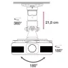 Supporto universale a soffitto per proiettore Techly bianco ICA-PM 100WH