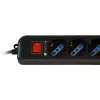 Ciabatta Techly 6 prese nero con spina VDE IUPS-PCP-6V