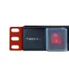 Unità di distribuzione dell'alimentazione (PDU) Techly I-CASE STRIP-81UD 8 prese AC 1U nero, rosso