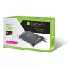 Techly ICA-FR 13 poggiapiedi ergonomico regolabile, regolazione dell'inclinazione, antiscivolo, 43 x 28 cm, nero