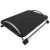 Techly ICA-FR 13 poggiapiedi ergonomico regolabile, regolazione dell'inclinazione, antiscivolo, 43 x 28 cm, nero