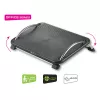 Techly ICA-FR 13 poggiapiedi ergonomico regolabile, regolazione dell'inclinazione, antiscivolo, 43 x 28 cm, nero