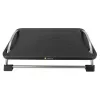 Techly ICA-FR 13 poggiapiedi ergonomico regolabile, regolazione dell'inclinazione, antiscivolo, 43 x 28 cm, nero