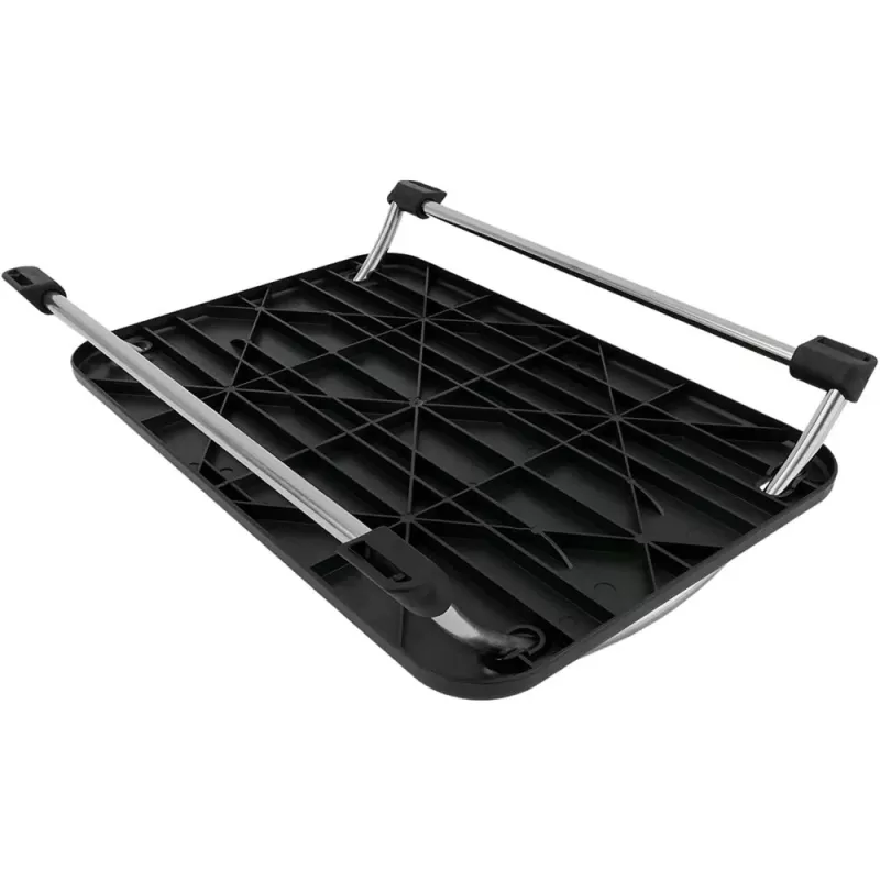 Techly ICA-FR 13 poggiapiedi ergonomico regolabile, regolazione dell'inclinazione, antiscivolo, 43 x 28 cm, nero