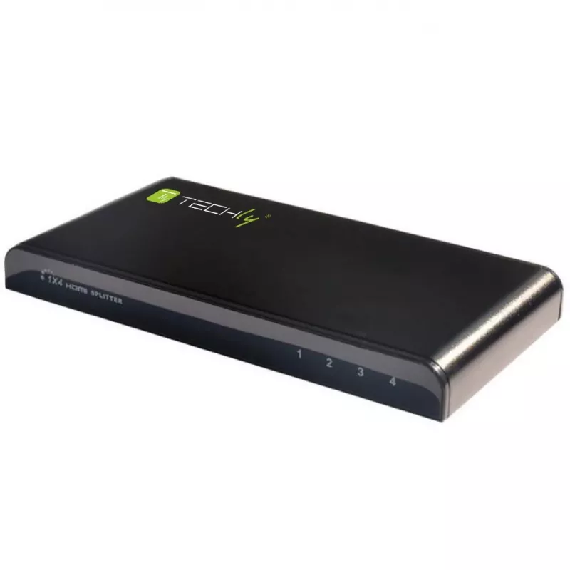 Techly IDATA HDMI-4K4 splitter HDMI 1x4, 4K x 2K (3840 x 2160), 3D, 36 bit, nero