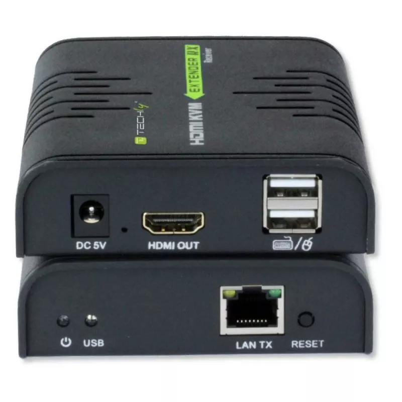 Extender KVM Techly IDATA HDMI-KVM2 trasmettitore e ricevitore