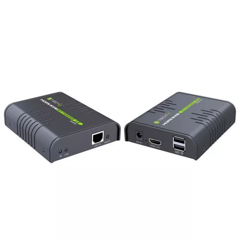 Extender KVM Techly IDATA HDMI-KVM2 trasmettitore e ricevitore