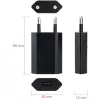 Caricabatterie compatto Techly USB 1A spina europea nero