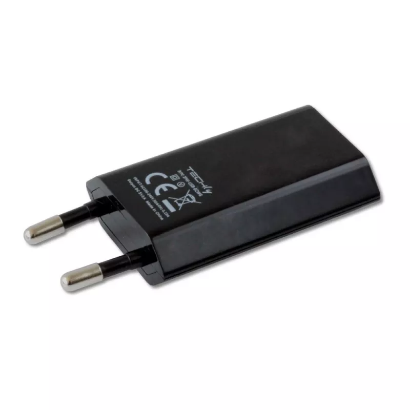 Caricabatterie compatto Techly USB 1A spina europea nero