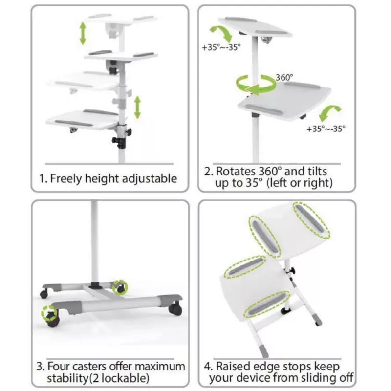 Carrello universale Techly per notebook / proiettore, bianco ICA-TB TPM-6
