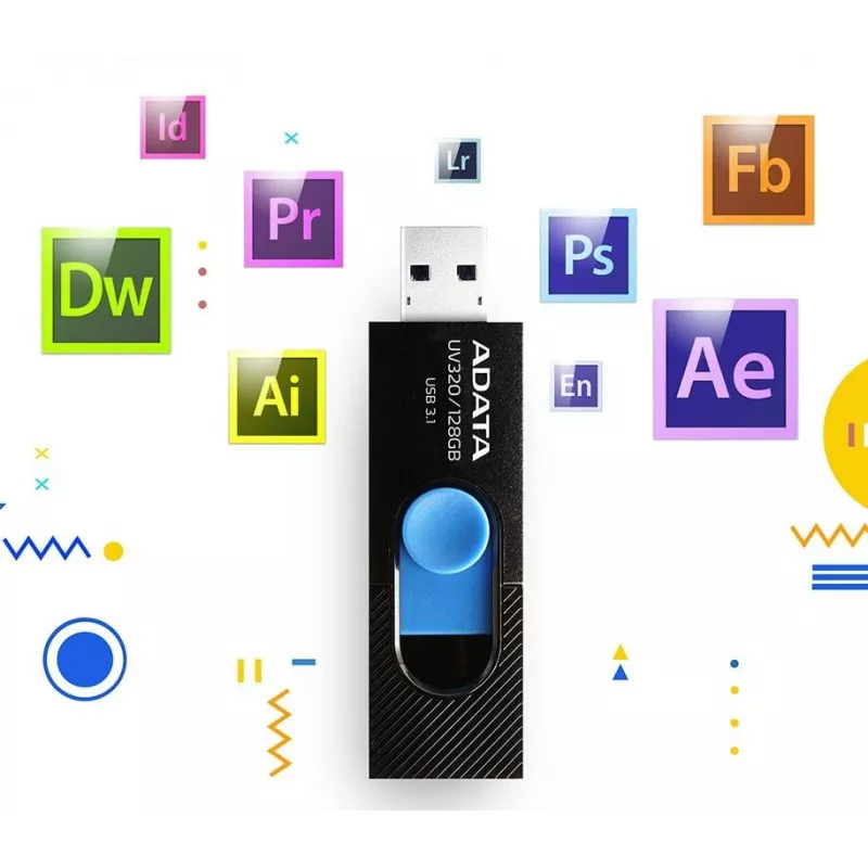 Chiavetta USB ADATA UV320 128 GB USB Type-A 3.2 Gen 1 (3.1 Gen 1) nero, blu