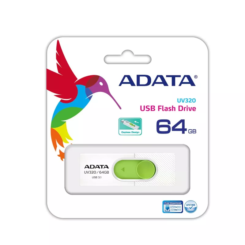 Chiavetta USB ADATA UV320 64 GB USB Type-A 3.2 Gen 1 (3.1 Gen 1) verde, bianco