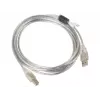Cavo USB LANBERG USB 2.0 USB B – 3 m trasparente