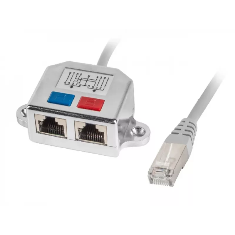 Adattatore LANBERG LAN RJ45/2x RJ45 Ftp splitter AD-0026-S