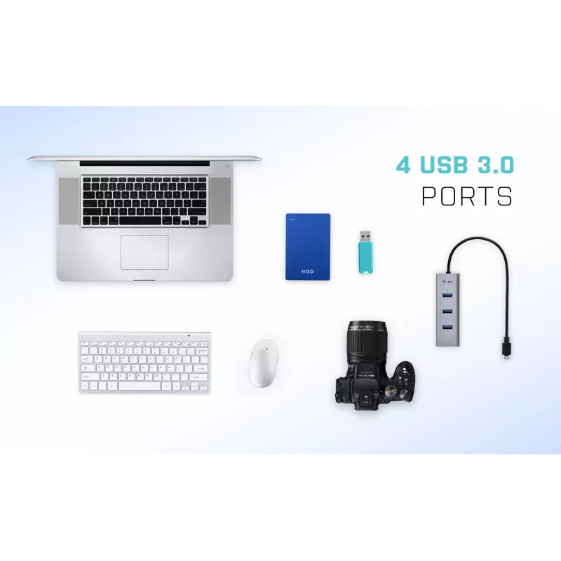 Hub USB-C i-tec Metal 4 porte