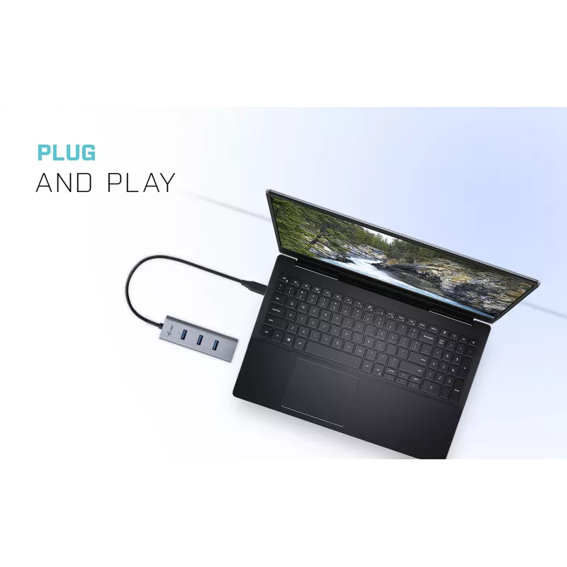 Hub USB-C i-tec Metal 4 porte