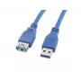 Cavo USB-A-USB-A LANBERG CA-US3E-10CC-0018-B 1,8 m, USB 3.0, blu, 4800 Mbit/s