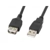 Cavo USB A-A LANBERG CA-USBE-10CC-0018-BK, USB 2.0, 1,8 m, nero