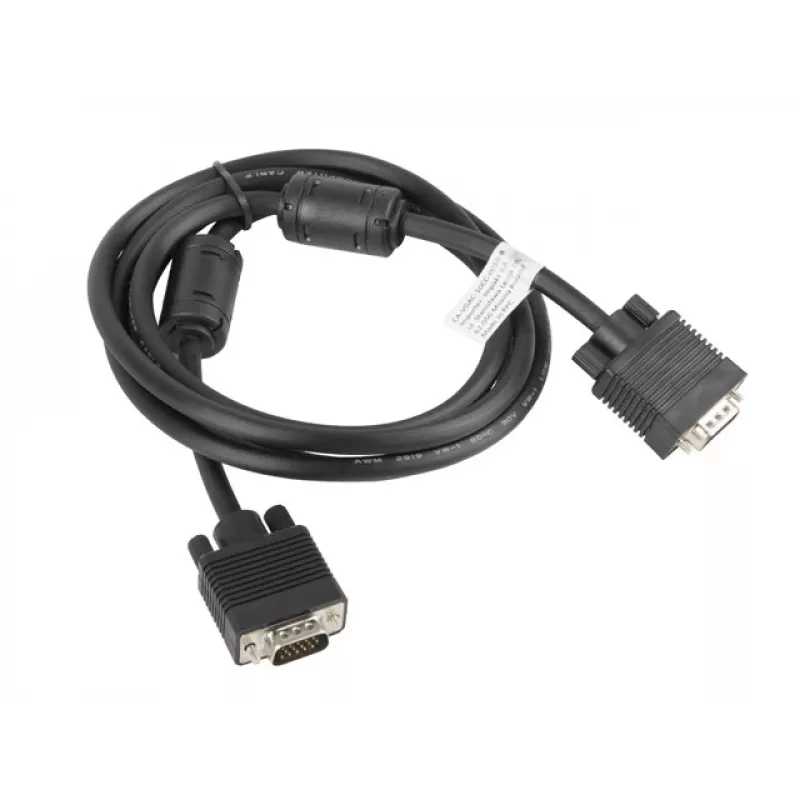 Cavo VGA LANBERG M/M doppia schermatura nucleo in ferrite 1,8 m nero