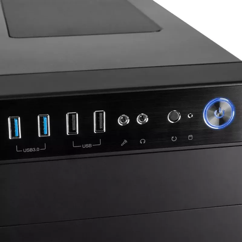Case PC Modecom Oberon Pro Midi Tower, ATX/Micro ATX/ITX, finestra laterale, scheda video fino a 395 mm, 2x USB 3.0, nero