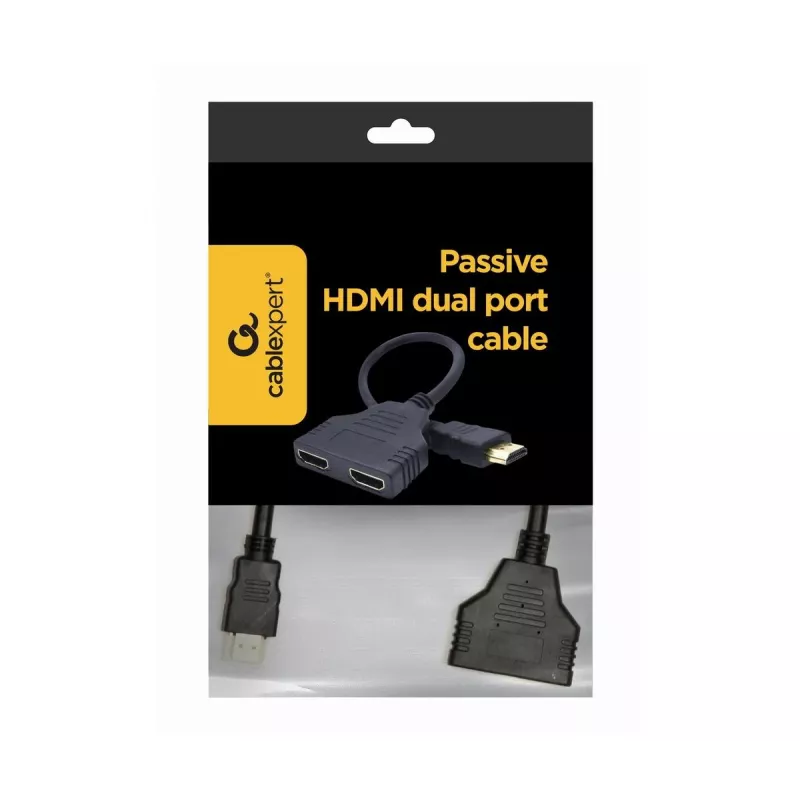 Cavo HDMI Gembird DSP-2PH4-04 — HDMI Type-A maschio su 2× HDMI Type-A femmina, nero, connettori dritti