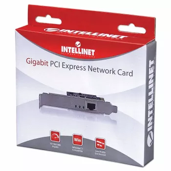 Scheda di rete Intellinet Gigabit PCI Express, scheda Ethernet 10/100/1000 Mbps PCI Express RJ45