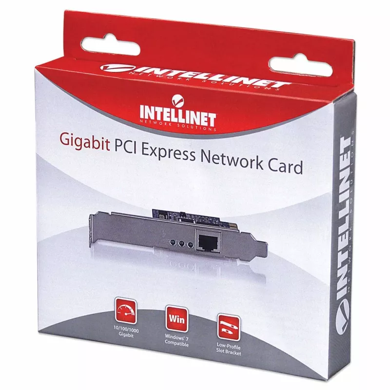 Scheda di rete Intellinet Gigabit PCI Express, scheda Ethernet 10/100/1000 Mbps PCI Express RJ45