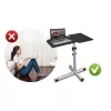 Supporto per laptop Techly universale carrello regolabile per notebook proiettore nero