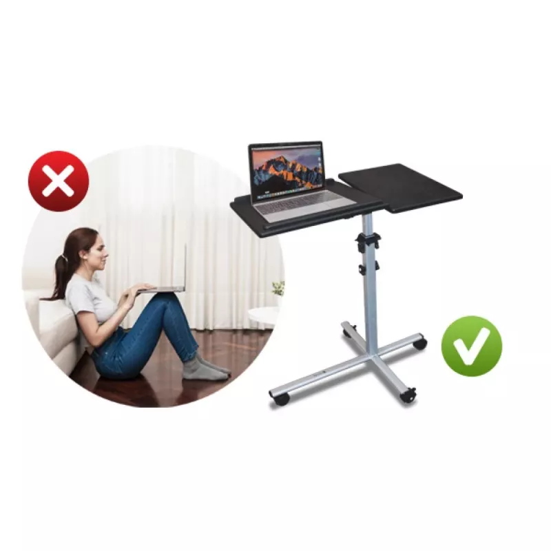 Supporto per laptop Techly universale carrello regolabile per notebook proiettore nero