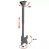 Supporto a soffitto telescopico Techly fino a 1,6 m LED TV LCD 23-42