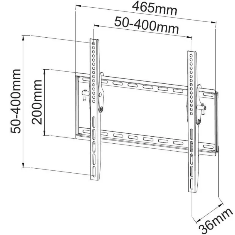 Supporto a parete inclinabile Techly per TV LED-LCD 23-55 nero ICA-PLB 161M