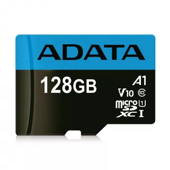 Memoria flash microSDXC ADATA 128 GB UHS‑I Class 10 — 85 MB/s in lettura, 25 MB/s in scrittura, impermeabile, con adattatore SD