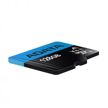 Memoria flash microSDXC ADATA 128 GB UHS‑I Class 10 — 85 MB/s in lettura, 25 MB/s in scrittura, impermeabile, con adattatore SD