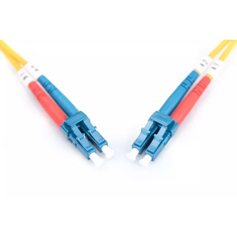 Cavo patch in fibra ottica DIGITUS, LC a LC OS2, monomodale 9/125 µm, duplex, lunghezza 1m