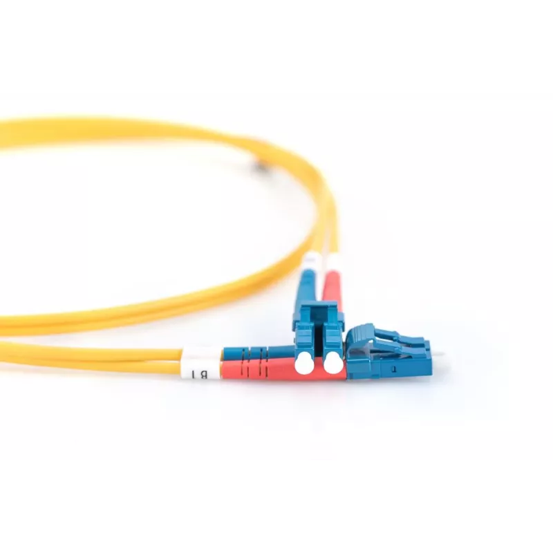 Cavo patch in fibra ottica DIGITUS, LC a LC OS2, monomodale 9/125 µm, duplex, lunghezza 1m