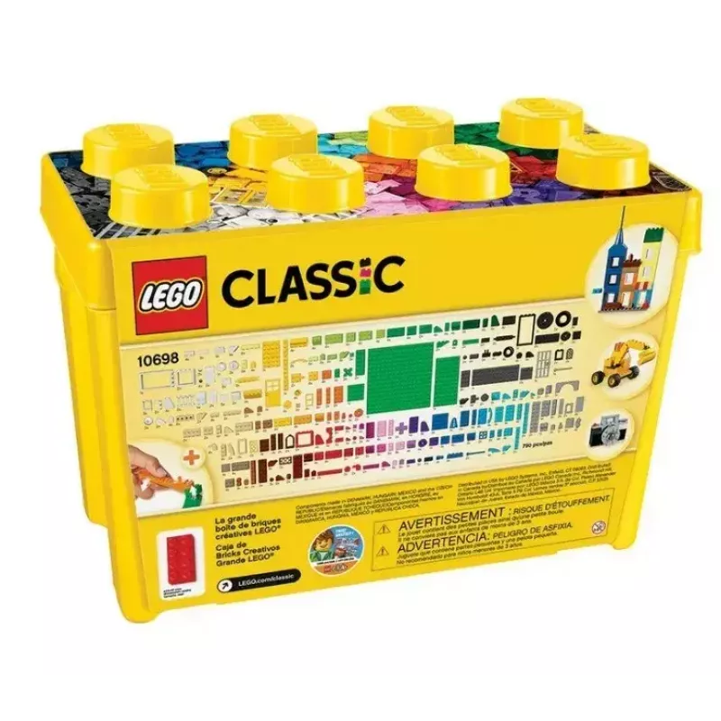 Set da costruzione LEGO Classic 10698 — 790 pezzi, multicolore, 33 colori, incluse basi verdi e accessori