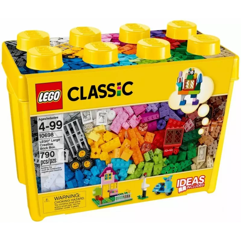Set da costruzione LEGO Classic 10698 — 790 pezzi, multicolore, 33 colori, incluse basi verdi e accessori