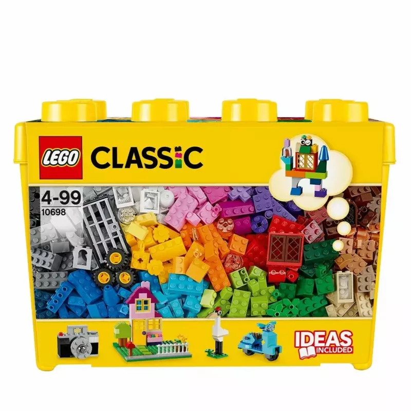 Set da costruzione LEGO Classic 10698 — 790 pezzi, multicolore, 33 colori, incluse basi verdi e accessori