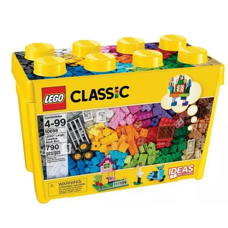 Set da costruzione LEGO Classic 10698 — 790 pezzi, multicolore, 33 colori, incluse basi verdi e accessori