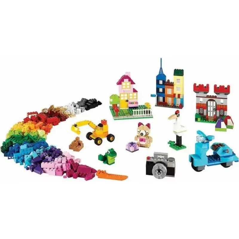 Set da costruzione LEGO Classic 10698 — 790 pezzi, multicolore, 33 colori, incluse basi verdi e accessori