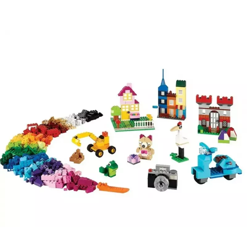 Set da costruzione LEGO Classic 10698 — 790 pezzi, multicolore, 33 colori, incluse basi verdi e accessori