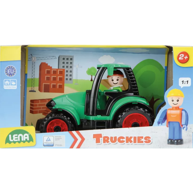 Lena Truckies trattore, trattore, 2 anni, plastica, nero, verde