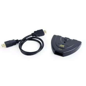 Hub interfaccia HDMI Gembird DSW-HDMI-35 — 3 porte, HDMI, cavo 0,5 m, nero
