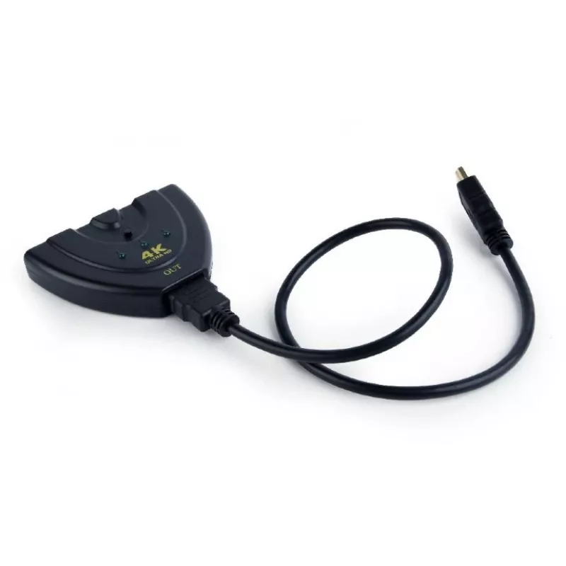 Hub interfaccia HDMI Gembird DSW-HDMI-35 — 3 porte, HDMI, cavo 0,5 m, nero