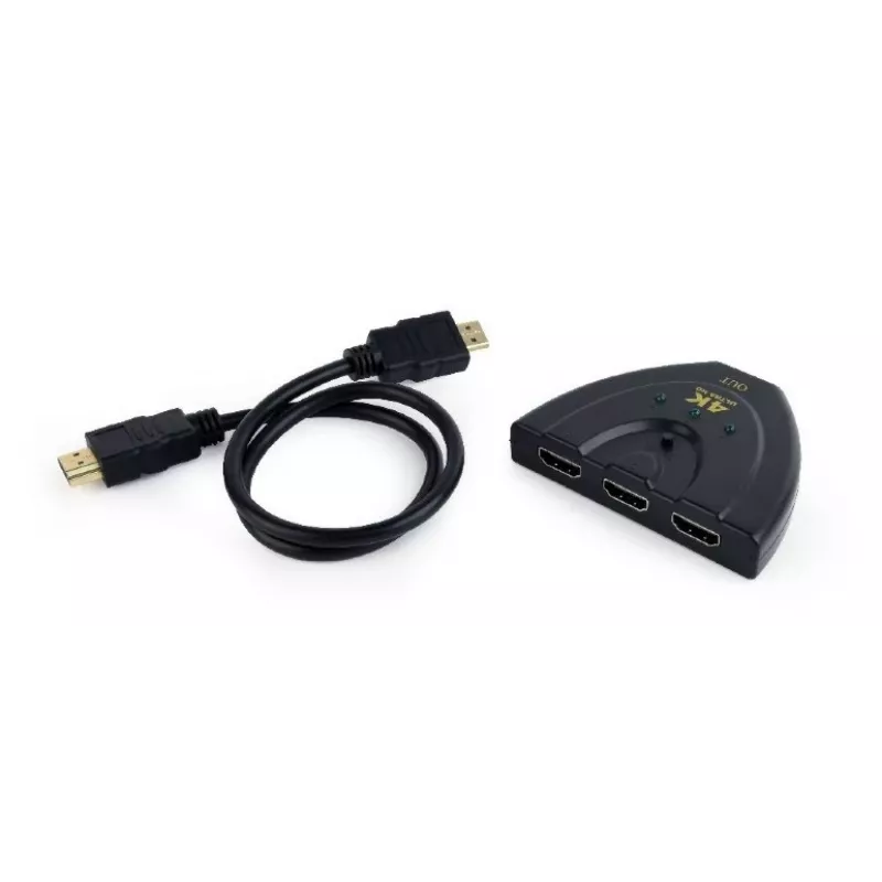 Hub interfaccia HDMI Gembird DSW-HDMI-35 — 3 porte, HDMI, cavo 0,5 m, nero