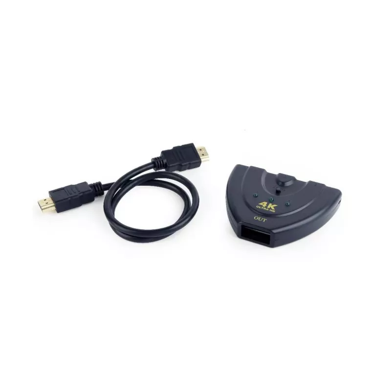 Hub interfaccia HDMI Gembird DSW-HDMI-35 — 3 porte, HDMI, cavo 0,5 m, nero