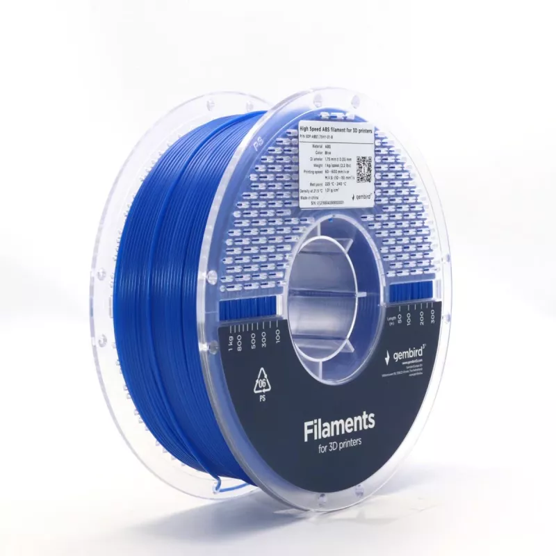 Materiale per stampa 3D Gembird 3DP-ABS1.75-01-B ABS Navy 1 kg