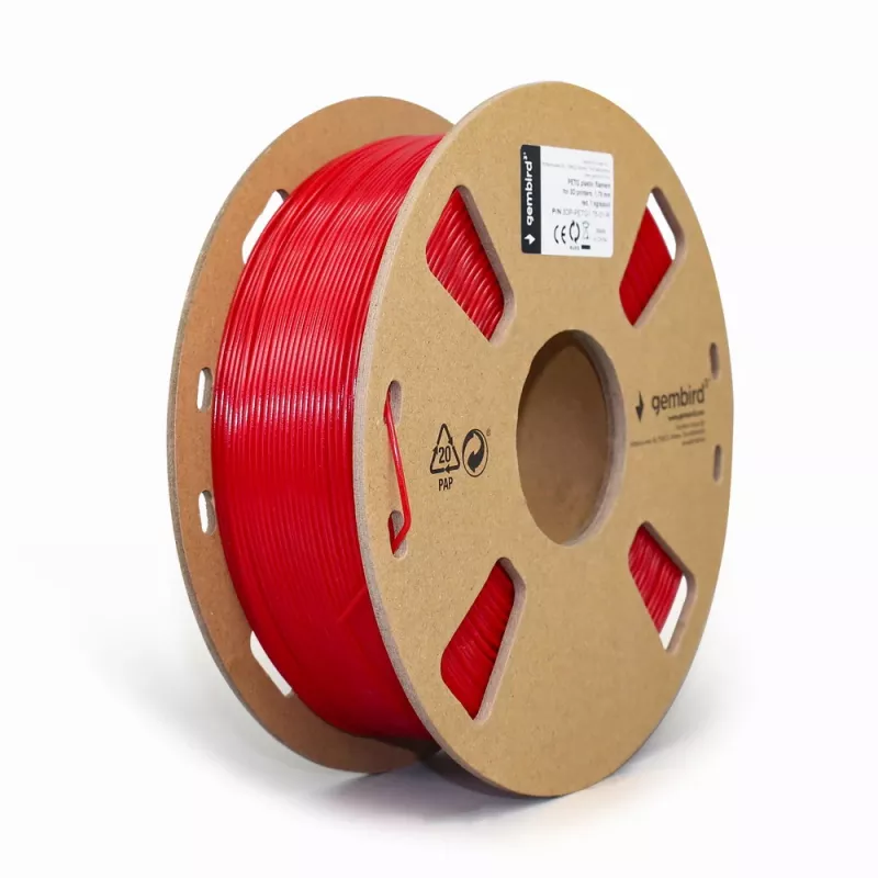 Materiale per stampa 3D Gembird 3DP-PETG1.75-01-R rosso